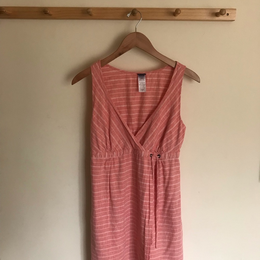Patagonia Sleeveless Dress Pink Striped Size 4